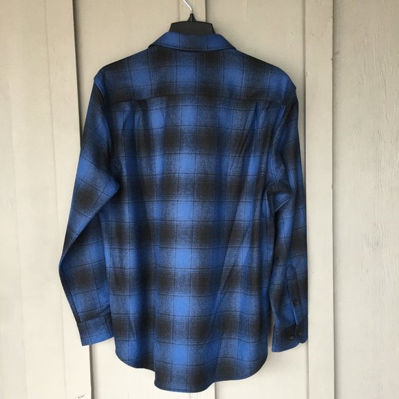 Pendleton NWT Royal & Black Plaid NWT Sz Med & Large - Picture 4 of 10